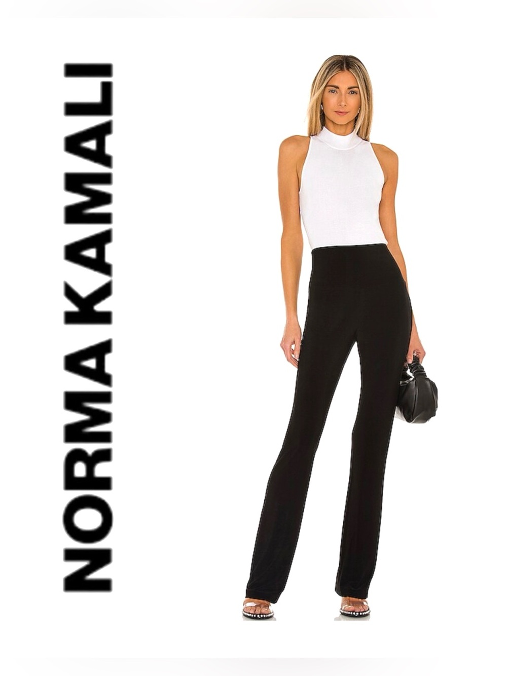 Norma Kamali Lifestyle Boot Pant in Black